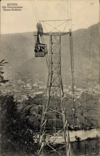 Ak Bozen Bolzano Südtirol, Schwebebahn