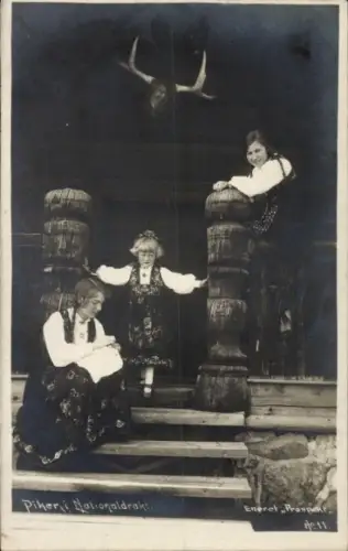 Foto Ak Kristiania Christiania Oslo Norwegen, Nationaltracht, Frau, Kind