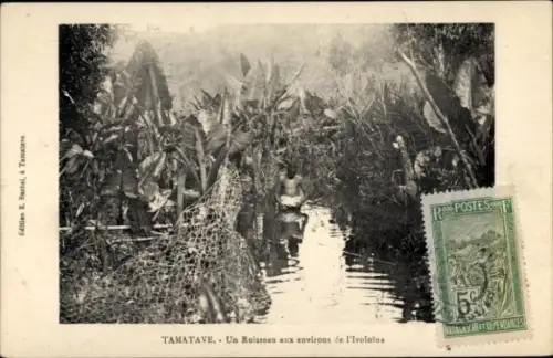 Ak Toamasina Tamatave Madagaskar, Schilfrohr, Ruisseau,  Madagaskar, Menschen, Natur