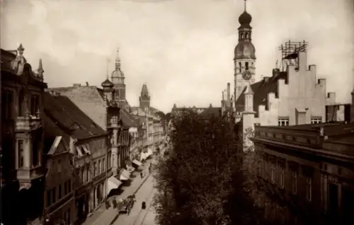 Ak Cottbus in der Niederlausitz, Stadtansicht, Marktplatz,   Gebäude, keine Personen