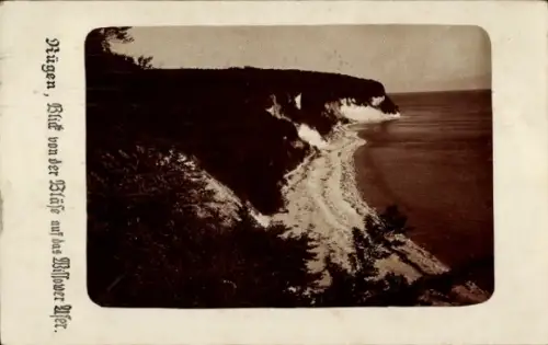 Ak Insel Rügen,  Küstenlandschaft, Blick auf das Wissower Ufer