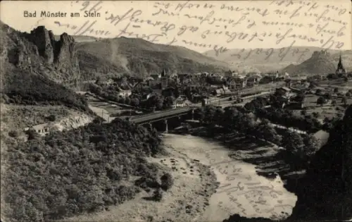 Ak Bad Münster am Stein Bad Kreuznach an der Nahe,  Panorama