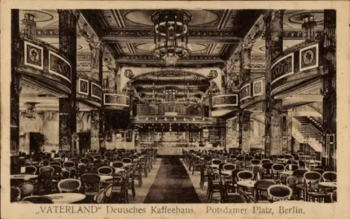 Ak Berlin Tiergarten, Vaterland, Deutsches Kaffeehaus, Potsdamer Platz