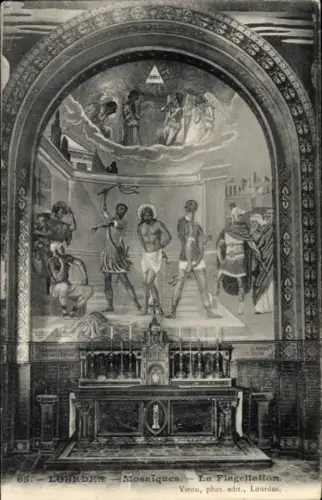 Ak Lourdes Hautes Pyrénées, Mosaiques, La Flagellation