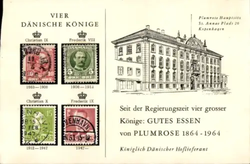 Ak København Kopenhagen Dänemark, Plumrose, Königlich Dänischer Hoflieferant, Reklame