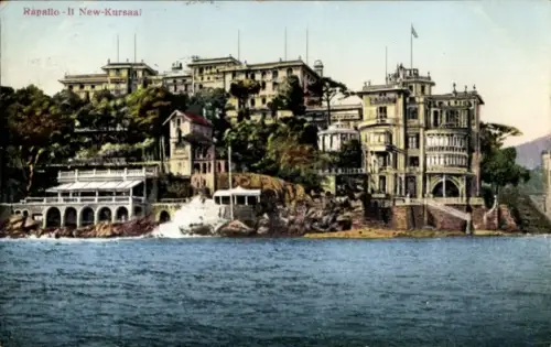 Ak Rapallo Liguria, Rapallo II New-Kursaal, Küstenansicht, Gebäude, Wasser
