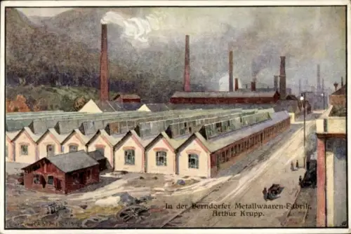 Künstler Ak Kasimir, Berndorf an den Triesting Niederösterreich, Metallwaren-Fabrik, Arthur Krupp