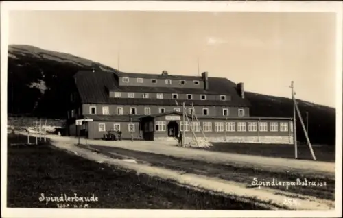 Ak Spindleruv Mlýn Spindlermühle Riesengebirge Region Königgrätz, Špindlerova bouda, Spindlerbaud