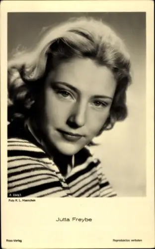 Ak Schauspielerin Jutta Freybe, Ross Verlag A 3349 1, Portrait