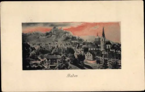 Ak Baden Kanton Aargau, Blick auf die Stadt