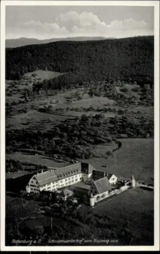 Ak Rottenburg am Neckar, Fliegeraufnahme, Schadenweilerhof
