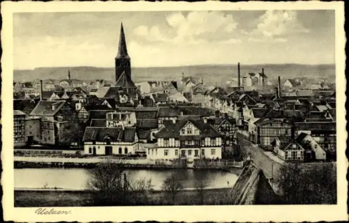 Ak Uelzen in Niedersachsen, Gesamtansicht der Stadt, Kirche