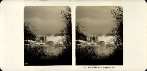 Stereo Foto Niagara Falls New York USA, Gesamtansicht