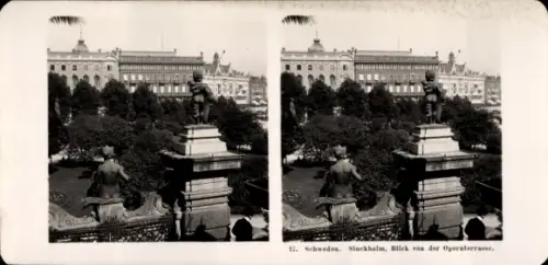 Stereo Foto Stockholm Schweden, Opernstraße