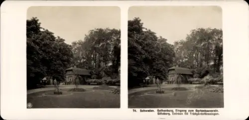 Stereo Foto Göteborg Schweden, Gartenbauverein