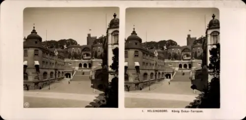 Stereo Foto Hälsingborg Helsingborg Schweden, König-Oskar-Terrasse