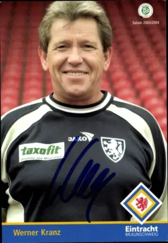 Autogrammkarte Masseur Werner Kranz, Eintracht Braunschweig, Autogramm