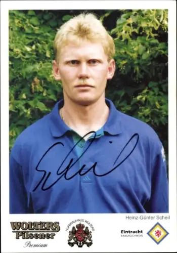Autogrammkarte Fußballer Heinz Günter Scheil, Eintracht Braunschweig, Autogramm