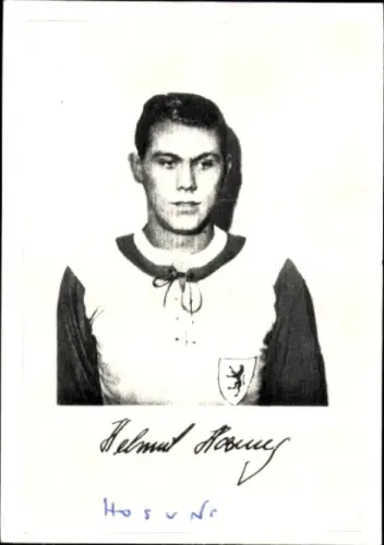 Autogrammkarte Fußballer Helmut Hosung, Eintracht Braunschweig, Autogramm