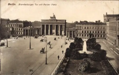 Ak Berlin Mitte, Brandenburger Tor, Pariser Platz