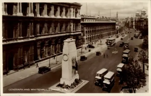 Ak Westminster London City, Cenotaph, Whitehall,   , Verkehr, Monument