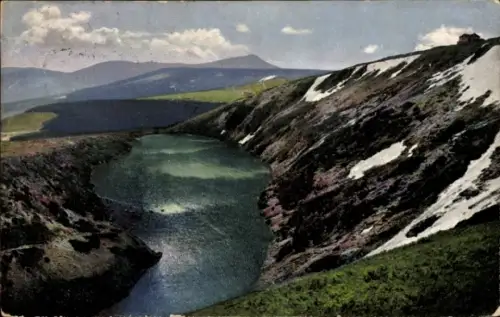 Ak Karpacz Krummhübel Riesengebirge Schlesien, Mały Staw, Kleiner Teich