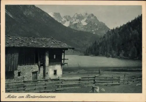 Ak Scheffau am Wilden Kaiser Tirol, Motiv am Hintersteiner See