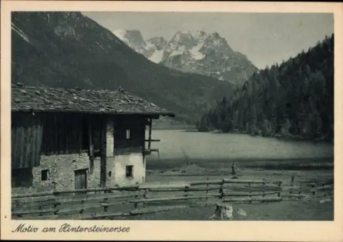 Ak Scheffau am Wilden Kaiser Tirol, Motiv am Hintersteiner See