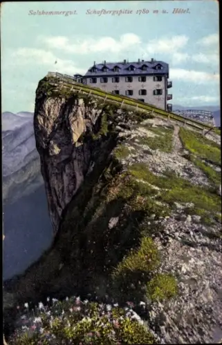 Ak Schafberg im Salzkammergut in Salzburg, Schafbergspitze, Hotel, Berglandschaft, Salzkammergut