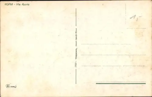 Ak Roma Rom Lazio, Via Appia