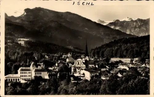Ak Bad Ischl in Oberösterreich, Gesamtansicht, Dachstein