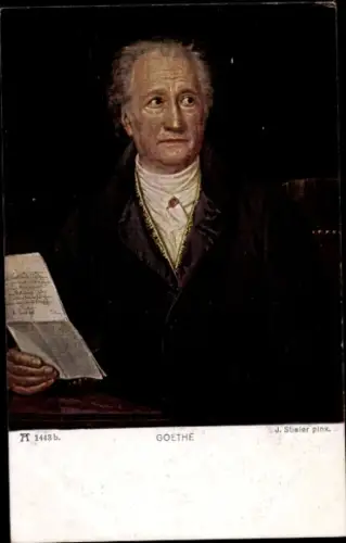 Künstler Ak Stieler, J., Dichter Johann Wolfgang von Goethe, Portrait