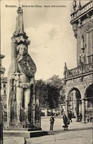 Ak Hansestadt Bremen, roland der Riese