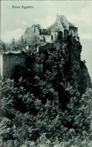 Ak Schönbühel Aggsbach in Niederösterreich, Burgruine Aggstein