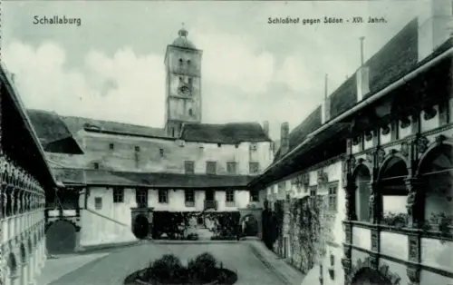 Ak Schallaburg Melk an der Donau Niederösterreich, Schlosshof