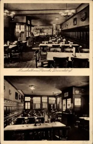 Ak Düsseldorf am Rhein, Muschelhaus Reusch, Ecke Burgplatz, Inh. Fr. F. Reusch