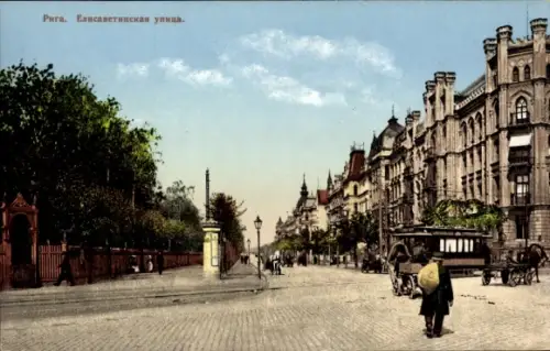 Ak Riga Lettland, Elisabethstraße