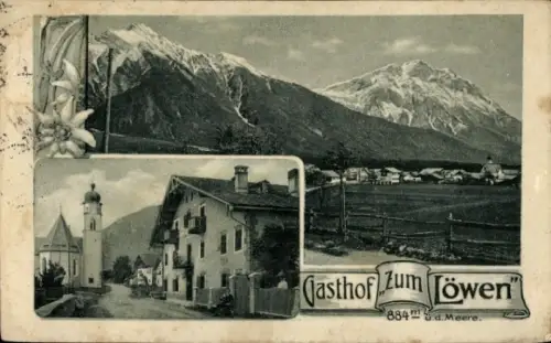 Ak Barwies in Tirol, Panorama, Gasthof zum Löwen