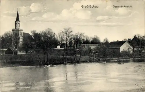 Ak Iecava Groß Eckau Lettland, Gesamtansicht