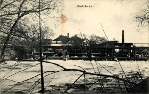 Ak Iecava Groß Eckau Lettland, Gesamtansicht