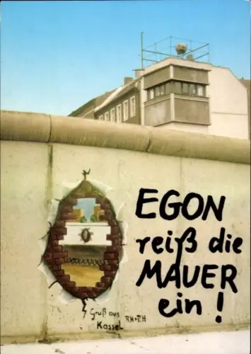 Ak Berlin, Berliner Mauer