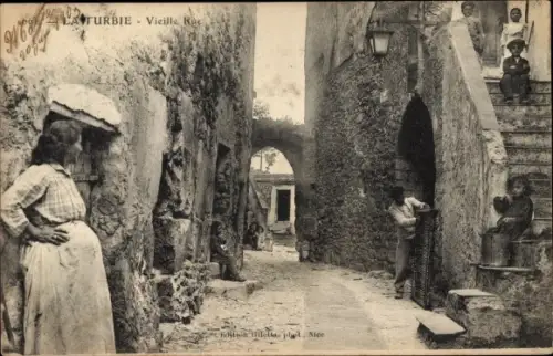 Ak La Turbie Alpes-Maritimes, Vieille Rue