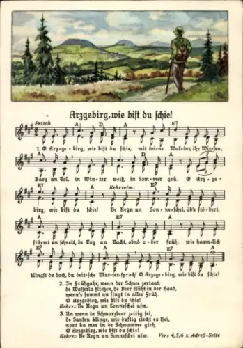 Lied Ak Günther, Anton, Arzgebirg, Wie bist du schie, Erzgebirgische Mundart