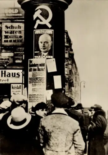 Ak Politiker Ernst Thälmann, Wahlagitation 1932, KPD