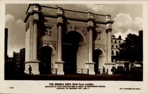 Ak London City England, Marble Arch im Hyde Park