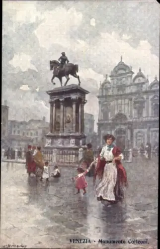 Künstler Ak Scrocchi, A., Venezia Venedig Veneto, Monumento a Colleoni
