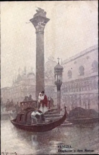 Künstler Ak Venezia Venedig Veneto, Traghetto a S. Marco
