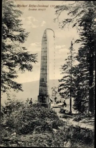 Ak Nová Pec Neuofen Volary Südböhmen, Adalbert-Stifter-Denkmal