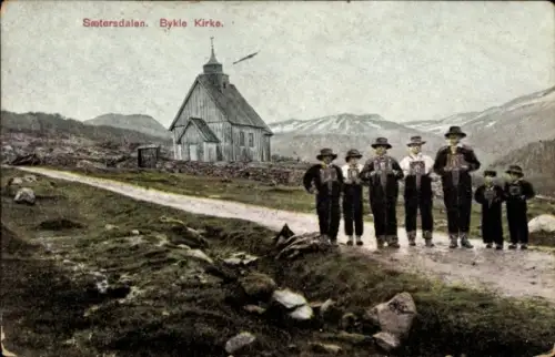 Ak Soetersdalen Norwegen, Kirche, Trachtengruppe