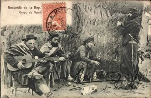 Ak Argentinien, Gauchos, Gitarre